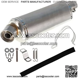 38-51mm Universal Slip Exhaust Pipe with Removable DB Killer Replacement for Motorcycle ATV Stainless Steel