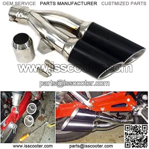 Slip on Exhaust 1.5-2 Inlet Stainelss Steel with Moveable DB Killer for Dirt Bike Street Bike Scooter ATV Racing