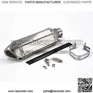 Universal Stainless Steel 1.5-2" Inlet Motorcycles Scooters Exhaust Pipe with Removable DB Killer For Dirt Bike Street Bike Scooter ATV Racing