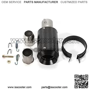 Universal Carbon Fiber Exhaust Pipe 38~51mm Motorcycles ATV Exhaust Silencer Pipe Slip-On Scooter Motorcycle Exhaust Silence Silencer Black