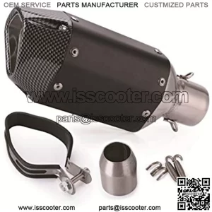 Universal 38-51mm Motorcycle Short Exhaust Pipe W/ Removable Silencer For Motorcycle and Dirt bike Street Bike Scooters Quad ATV