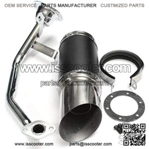 GY6 125cc 150cc 7-inch High Performance Exhaust System 152QMI 157QMJ Scooter Moped ATV Go Kart (Black)