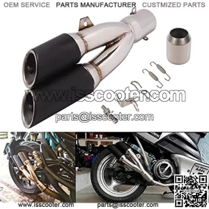 Universal Motorcycle Dual Outlet Exhaust Muffler Tail Pipe for Exhaust 38-51mm