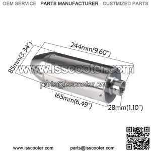 28mm Exhaust Muffler Silencer 50cc 110 125 150cc Scooter Dirt Bike  KLX SSR