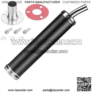 Universal 22mm/0.87" Exhaust Muffler Black Fit For 50cc 80cc 2 Stroke Bike Gas Engine Motor Parts,Motorcycle Street Dirt Bike Pipe Silencer Racing