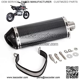 Universal 1.5" Inlet Stainless Steel Exhaust Muffler with Removable DB Killer Slip on Dirt Pit Street Bike 125cc Motorcycle Scooter ATV,SIZE:Length 330mm X Dia 98mm