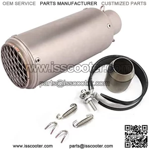 Motorcycle Slip On Exhaust Muffler Universal 1.5-2" Inlet Exhaust Pipe With Removable DB Killer Fit For Pit Dirt Bike Scooter ATV Racing Street Bike