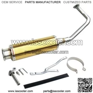 Gold Stainless Steel Exhaust Pipe for 50cc, 125cc, and 150cc GY6 Engines (NCY)