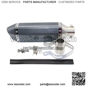 51MM motorcycle exhaust pipe imitation titanium carbon fiber small hexagonal modified muffler high temperature resistant Scorpio Yoshimura snake skin