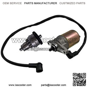 Starter Motor and Drive Bendix for GY6 47cc 49cc 50cc Scooter Moped for Atv Go Karts for Sunl for Roketa for Tank for Jcl