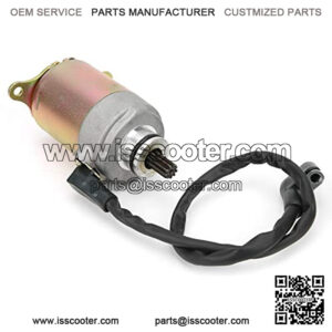 Motorcycle Starter Motor 9Teeth Steel Alloy Electric Starter Motor Copper Wire Replacement for GY6 125cc 150cc Quad Atv Bike Moped Scooter