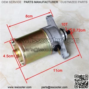 12V 50cc Scooter Moped Starter Starting Motor 10T Made In China