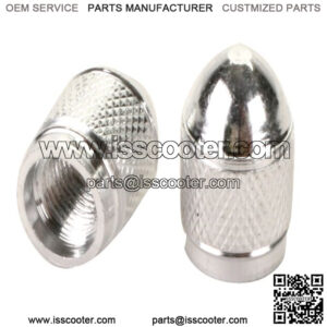 Silver Hex Sport Valve Cap Set