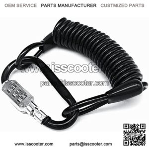 Multifunctional Mini Portable Motorcycle Helmet Lock, Carabiner Keychain PIN Code Anti-Theft Lock Combination Steel Cable, Can be Used to Fix Bicycles, Mountain Bikes, Scooters, Suitcases, etc.