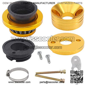42mm 43mm 44mm Golden Air filter Adapter Velocity Stack for 33cc 43cc 47cc 49cc 50cc 52cc Minimoto 2-stroke Dirt Mini Pocket Bike Kids ATV Go Kart Goped Blad Gas Powered Scooter Motovox MVS10