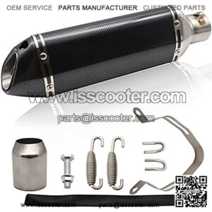 Motorcycle Slip On Exhaust Muffler,1.5-2" Carbon Fiber Unversal Exhaust Slip on Silencers & Mufflers For Dirt Bike Street Bike Scooter ATV Exhaust Pipes