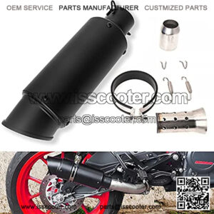 Universal Slip on Modified Exhaust Mufflers with Silencers Compatible with Motorcycle Grom ATV Dirt Bike Street Bike Scooter Pipe Diameter 38mm-51mm Exhaust,Black