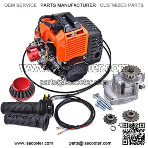 49cc 2 stroke Gas Scooter Engine Throttle CGrip Kit W/Racing Air Filter for ScooterX EVO Pep Boys Stand Up Scooter Bicycle Motorized DIY