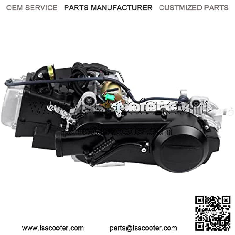 150cc Engine 4-Stroke GY6 Single Cylinder Moped Motor Air Cooled Complete Engine Set Short Case with CVT Transmission Kick Start Lever for Two-wheeled Scooter - Image 4