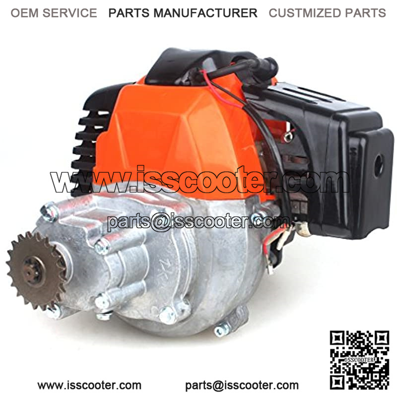 49cc Engine w/Gear Reduction Transmission for Pocket Bike Gas Scooter Mini ATV 20T T8F Sprocket ScooterX Dirt Dog Xracer