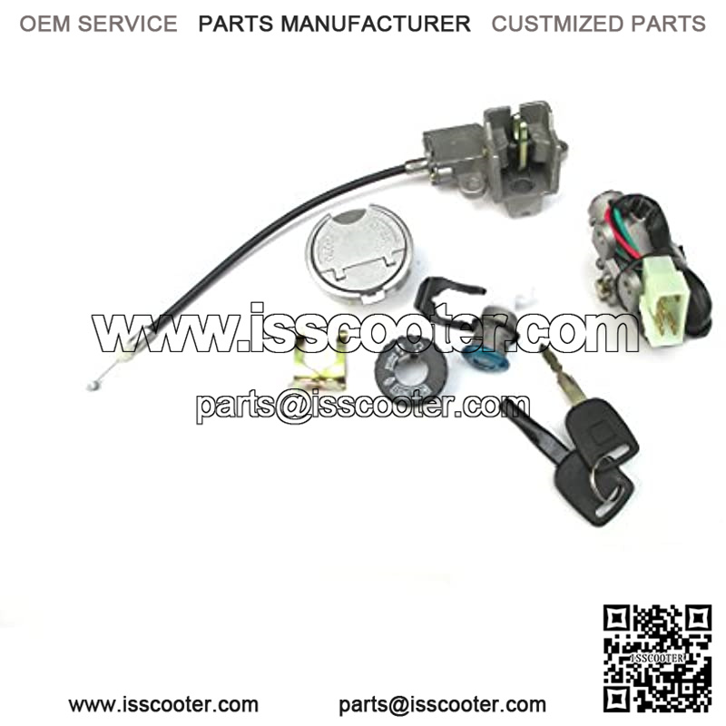 Scooter Ignition Switch Key Set 49 50 cc TaoTao Peace Roketa Jonway NST Tank Gy6 - Image 2