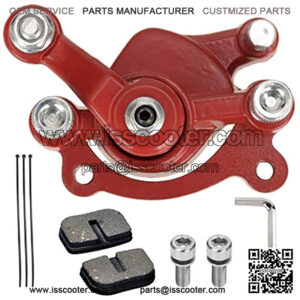 Brake Caliper and Pad for Classic 80cc MM-B80 105cc MM-B105 1000w MM-E1000 Motovox MBX10 MBX11 Coleman CT100U CC100X Mini Bike 47 49cc Mini ATV Standard Scooter Dirt Pocket Bike Go Kart Red