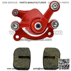 Red Disc Brake Caliper Replaced Pad for 97cc 2.8HP DB30 Doodle Bug Mini Dirt Bike Moto Classic Electric Razor MX500 33cc Motovox MVS10 43cc 47cc 49cc Moto ATV Gas Scooter Kids Dirt Pocket Bike