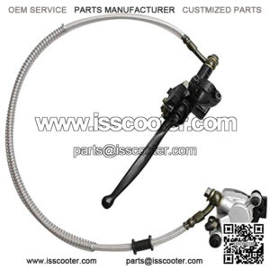 Front Disc Brake Master Cylinder Caliper Assembly Replacement for 2 Stroke 43cc 47cc 49cc Mini Pocket Bike Dirt Bike Mini Chopper Scooter