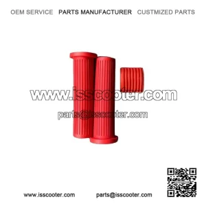 RED RUBBER HANDLE GRIPS ?C For Vespa T5, PX Series