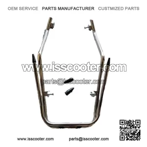 Chrome Mudguard Bumper / Crash Fender in Black for VESPA PX125/150/200 & LML STAR.