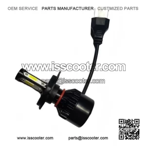 H4 12V 35/35W Halogen Headlight Bulb in Black LED Style for Vespa PX Disc, LML Star & GTS etc.
