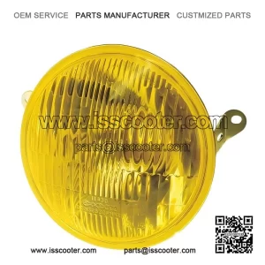 Front Yellow Glass Headlight Set for Vespa PX 125/150/200 Arcobaleno.