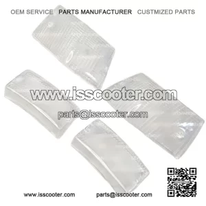 Set of 4 Clear Front & Rear Indicator Lenses for Vespa PX, LML & T5 (2T & 4T).