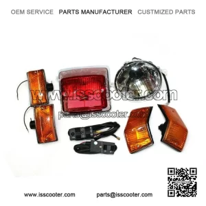 Headlight, Taillight & 4 x Orange Indicator Switch Set for Vespa PX & LML.