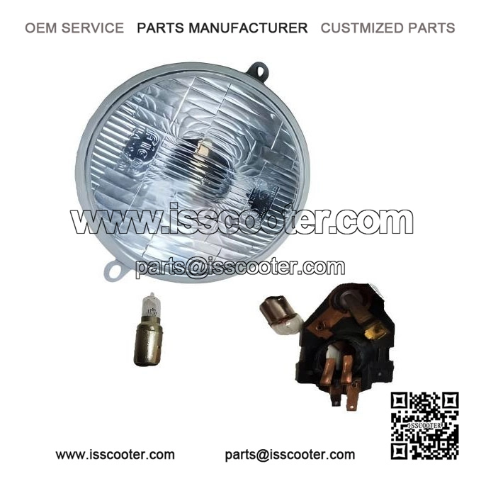 Complete Headlight with Halogen Bulb and Holder for VESPA PX, LML & T5.