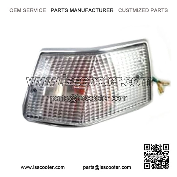 Complete Rear Right Chrome Edge / Arrow Indicator for Vespa PX, Rainbow, ETS & T5.