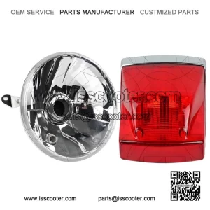 Front Headlight + Stop Light with Chrome Trim ?C Original PIAGGIO for VESPA PX 125/150/200.
