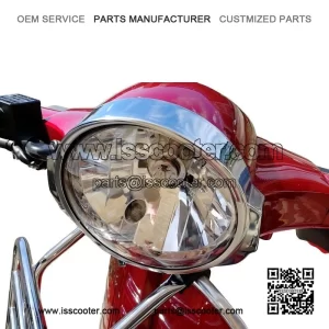 Chrome Headlight Surround (146mm) for Vespa PX & LML 125/150/200.