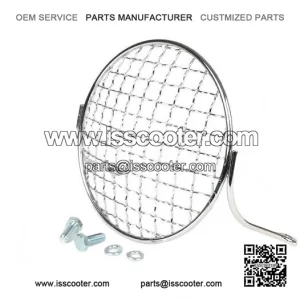 Classic Metal Chrome Headlight Grill (Protector) for Vespa PX, LML & T5 125/150/200.