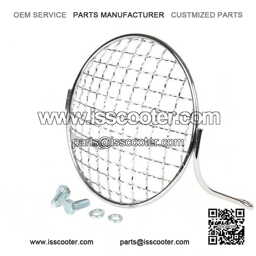 Classic Metal Chrome Headlight Grill (Protector) for Vespa PX, LML & T5 125/150/200.