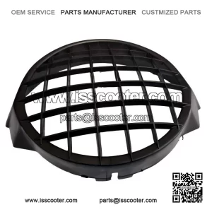 Classic Black Plastic Headlight Grill for Vespa PX 125/150/200 & T5.