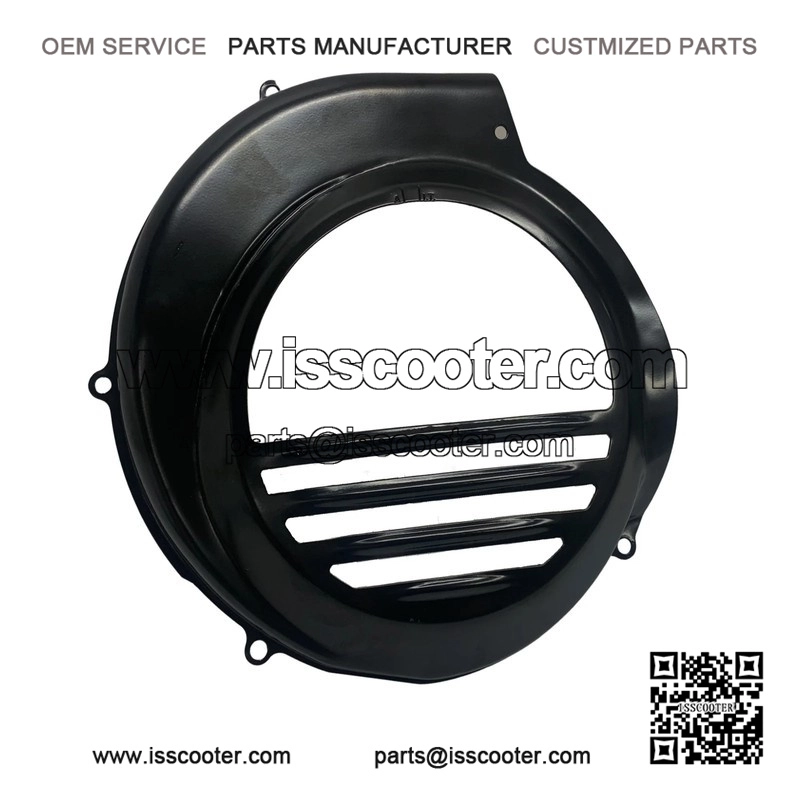 Black Flywheel Cover (Electric Start Model) for Piaggio Vespa PX80 & PX125-200.
