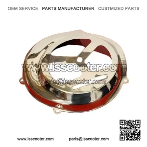 GS-Style Polished Stainless Steel Flywheel Cover, Vespa PX125E, PX150E, PX200E Elestart
