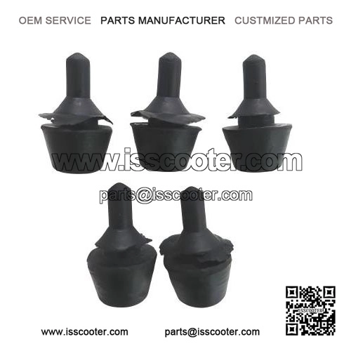 5-Piece Rubber Buffer for Luggage Compartment Lid (12mm) ?C fits Vespa V50, PV, ET3 & PX.
