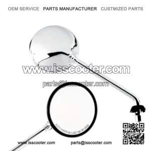 Chrome Plated Rear View Mirror Set (Fiem) for Vespa PX & LML.