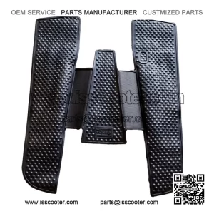 Brand New Black One-Piece Rubber Footboard Mat with Scooter Logo for Vespa PX, LML & T5.