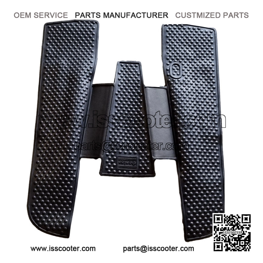 Brand New Black One-Piece Rubber Footboard Mat with Scooter Logo for Vespa PX, LML & T5.