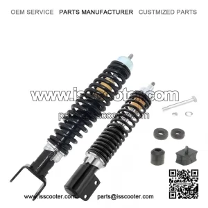 Carbon Sport Black Shock Absorbers (Front & Rear) for Vespa PX 200 Arcobaleno.