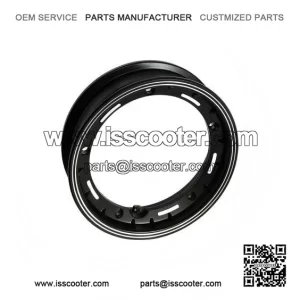 10-Inch Black Alloy Tubeless Wheel Rim for VESPA LML, PX, Sprint & Rally.