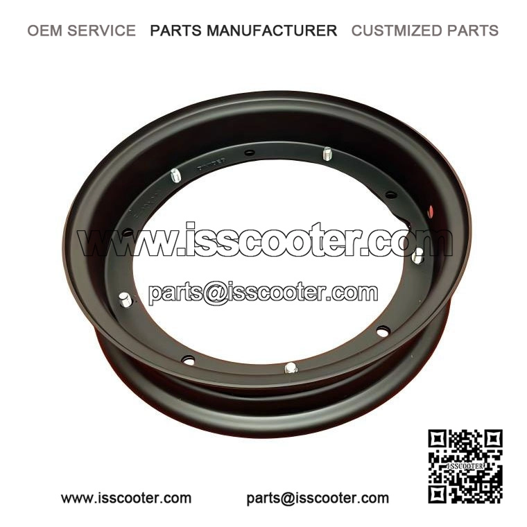 Grade A Black Satin Painted 10-Inch Steel Split Wheel Rims for VESPA PX, PE, PK, T5 & LML.